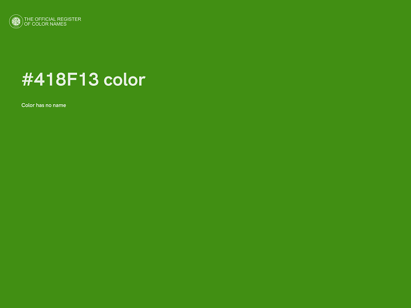 #418F13 color image