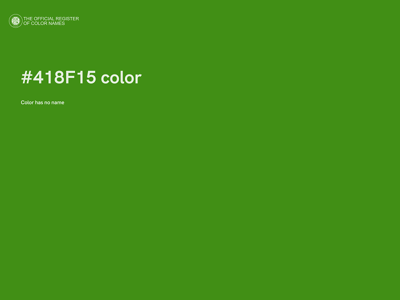 #418F15 color image