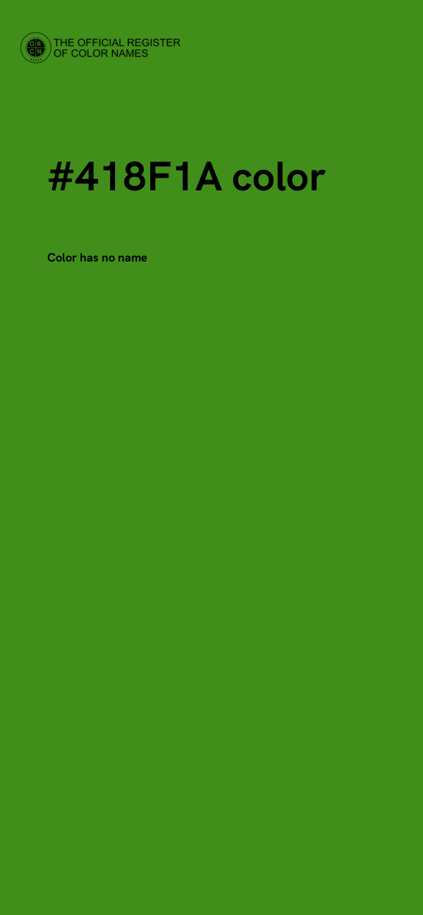 #418F1A color image