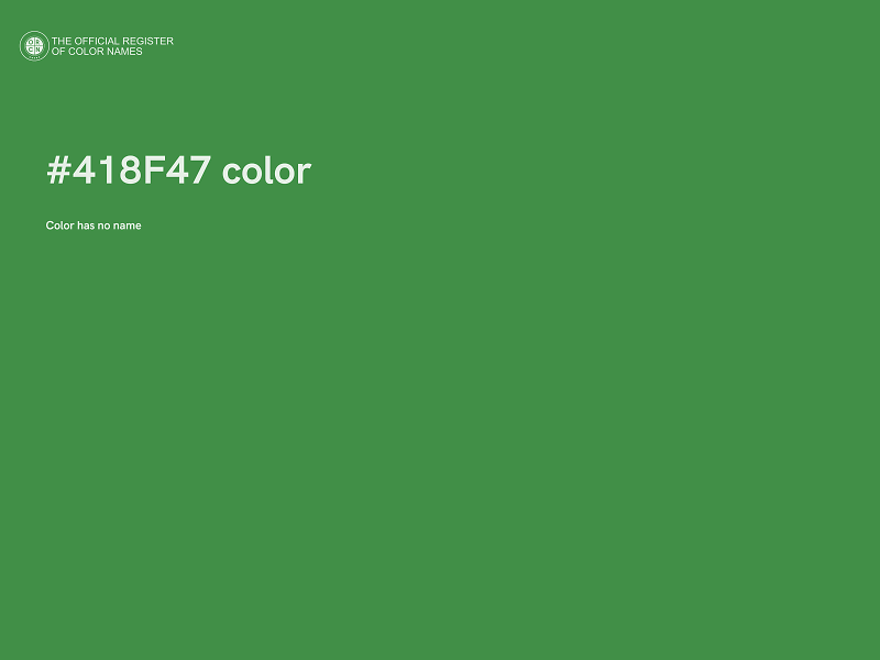 #418F47 color image