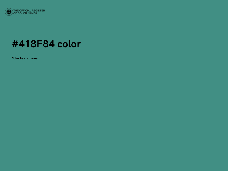 #418F84 color image