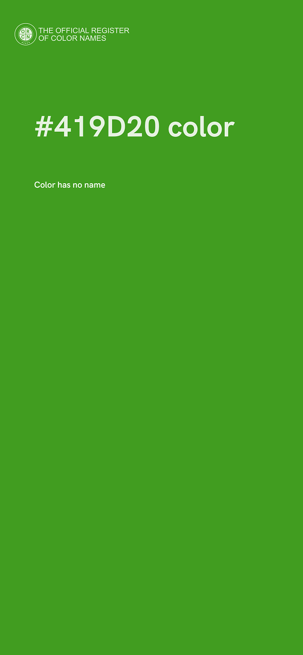 #419D20 color image