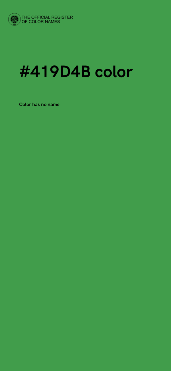 #419D4B color image