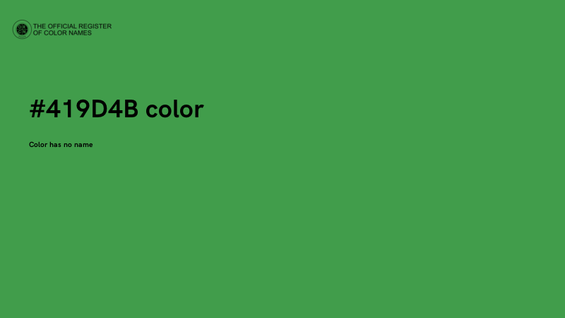 #419D4B color image