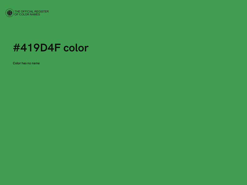 #419D4F color image