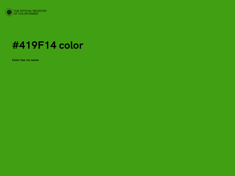 #419F14 color image