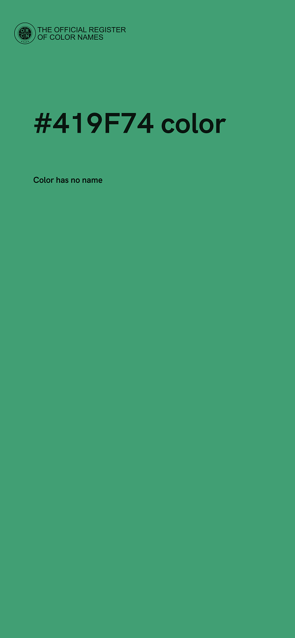 #419F74 color image