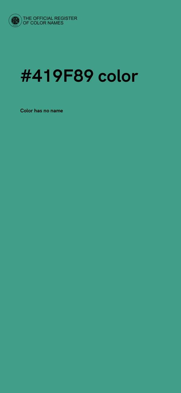 #419F89 color image