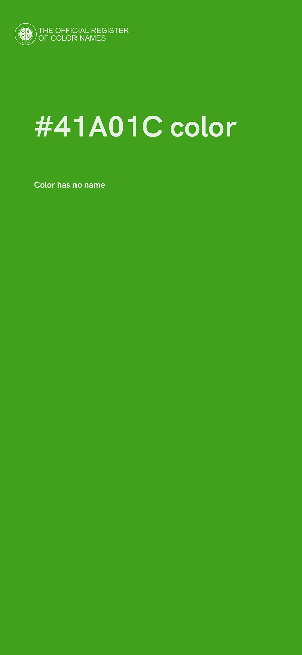 #41A01C color image