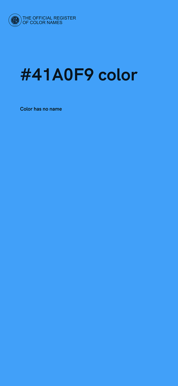 #41A0F9 color image