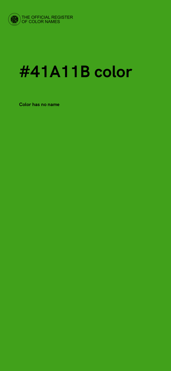 #41A11B color image