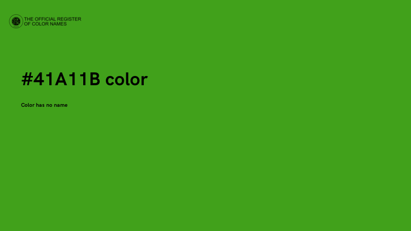 #41A11B color image
