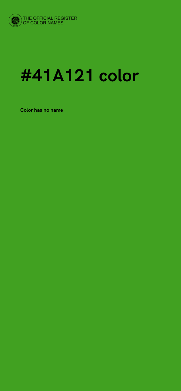 #41A121 color image