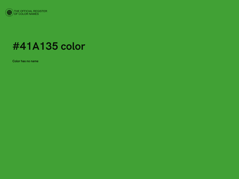 #41A135 color image