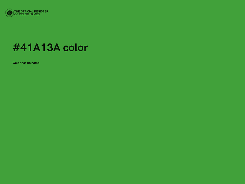 #41A13A color image