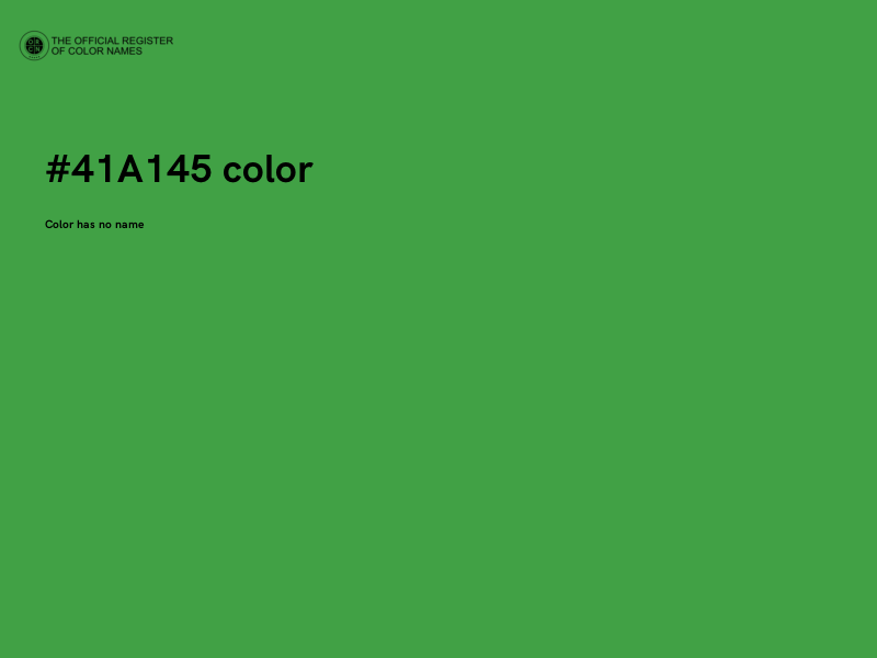 #41A145 color image