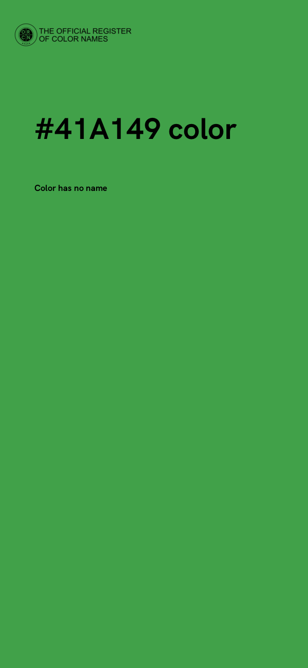 #41A149 color image