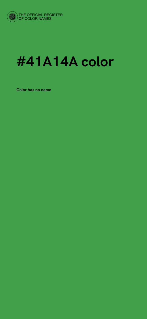 #41A14A color image