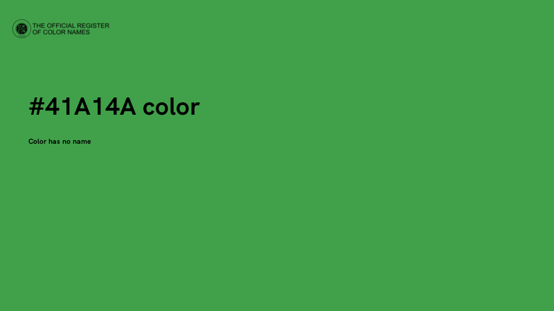 #41A14A color image