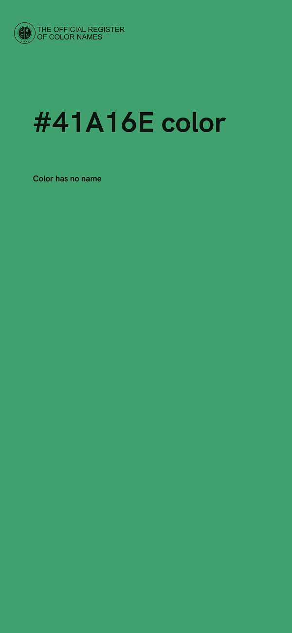 #41A16E color image