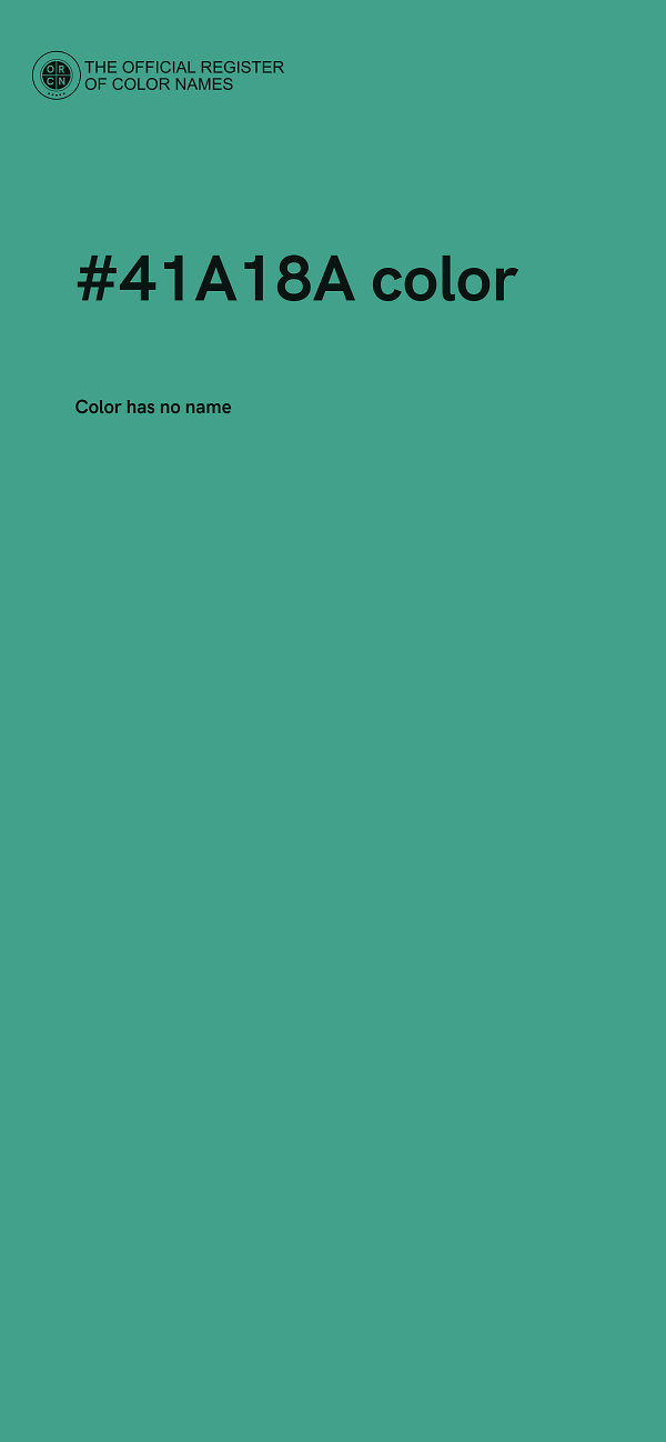 #41A18A color image