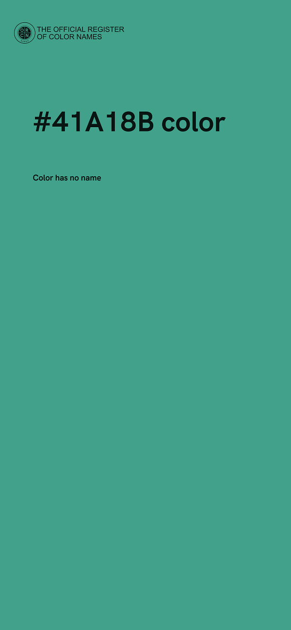 #41A18B color image