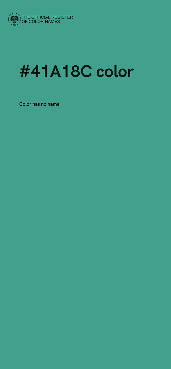 #41A18C color image