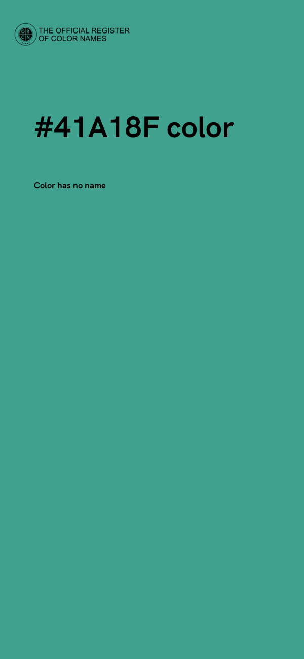 #41A18F color image