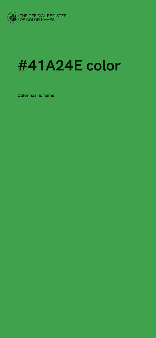 #41A24E color image