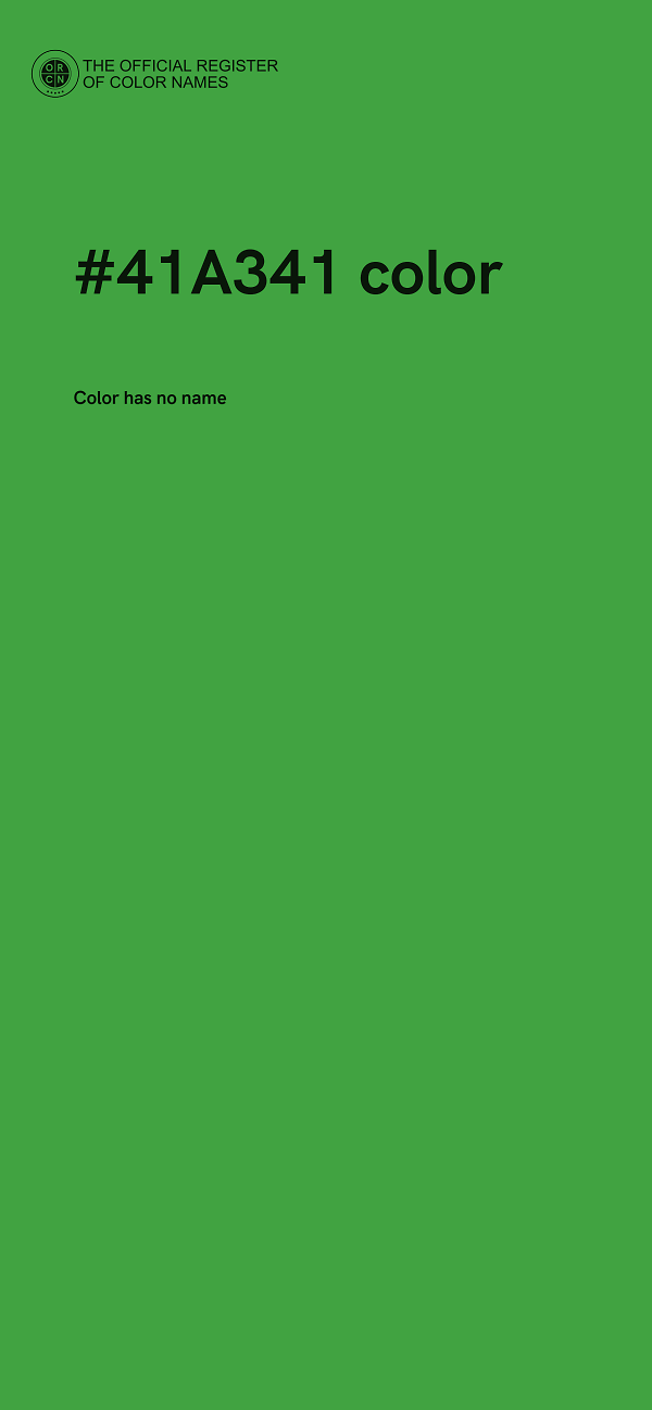 #41A341 color image
