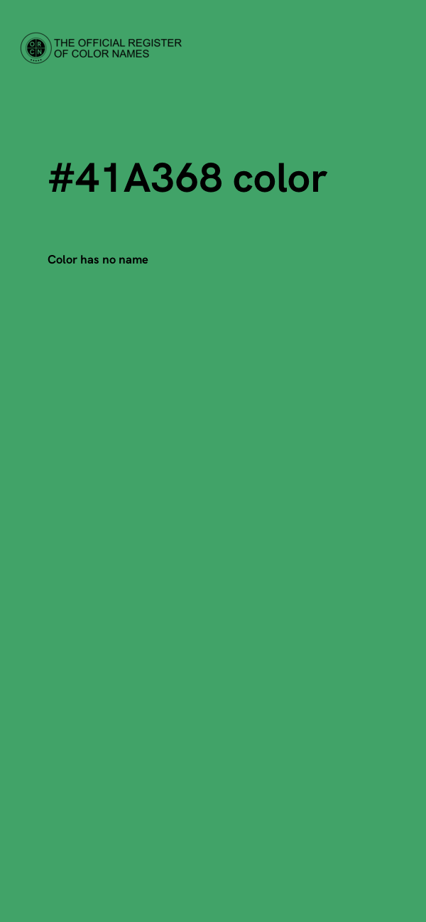 #41A368 color image