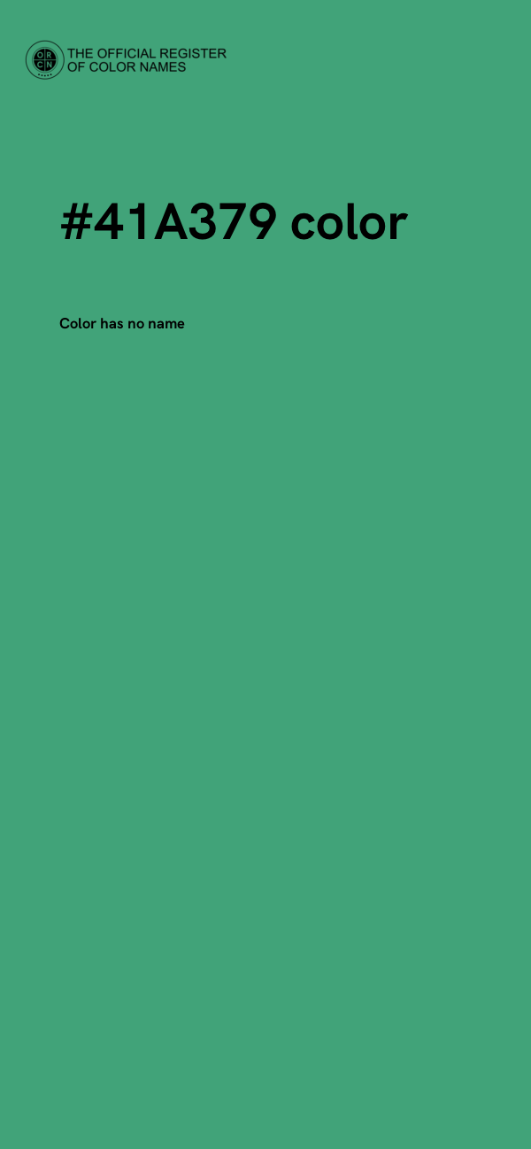 #41A379 color image