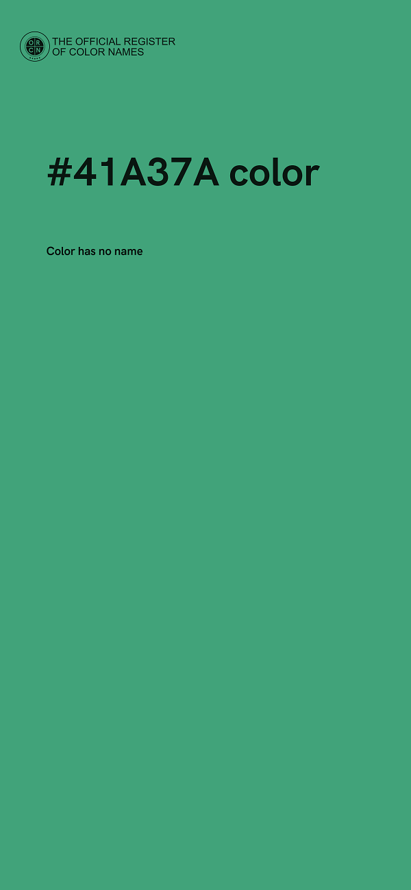 #41A37A color image