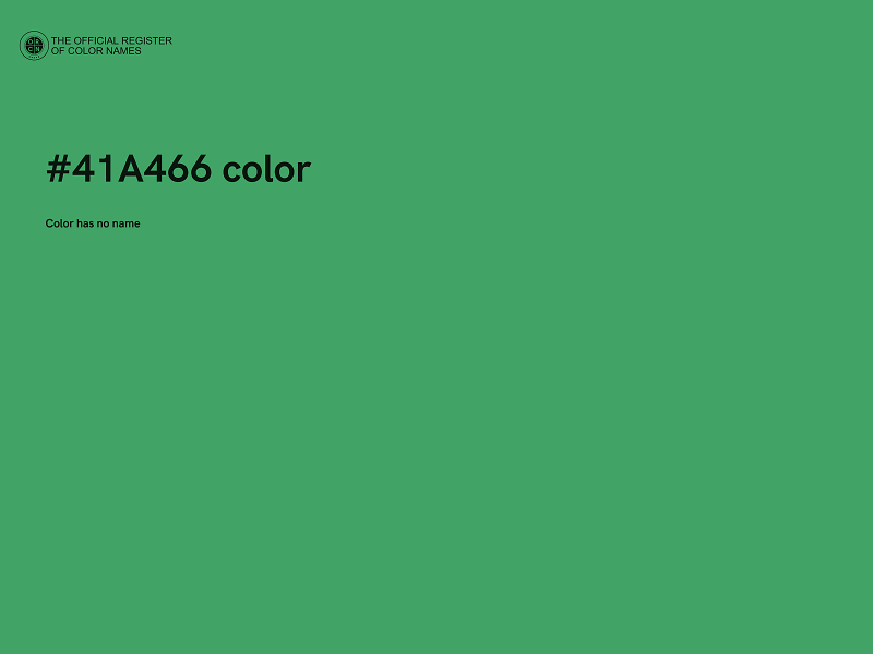 #41A466 color image