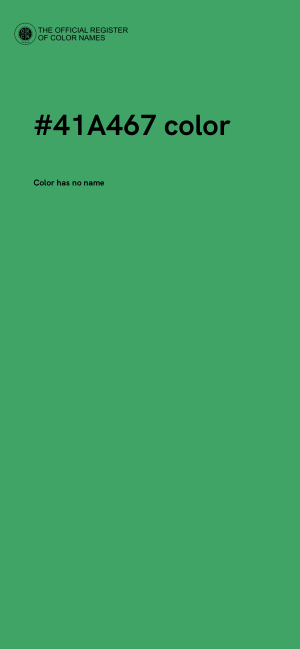#41A467 color image