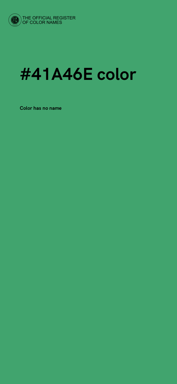 #41A46E color image