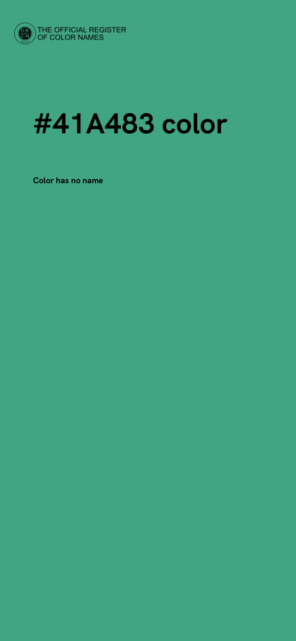 #41A483 color image