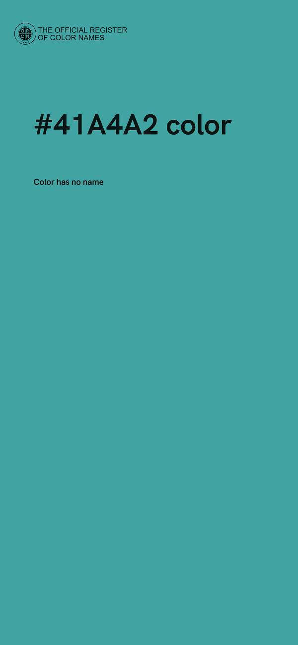 #41A4A2 color image