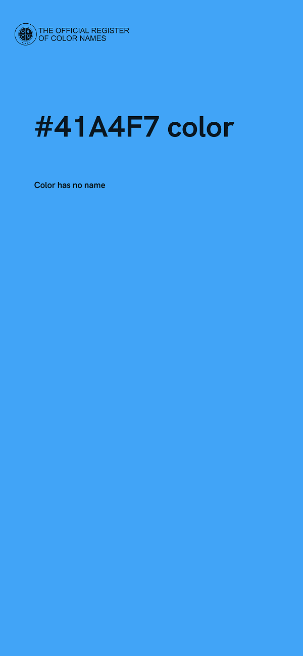#41A4F7 color image