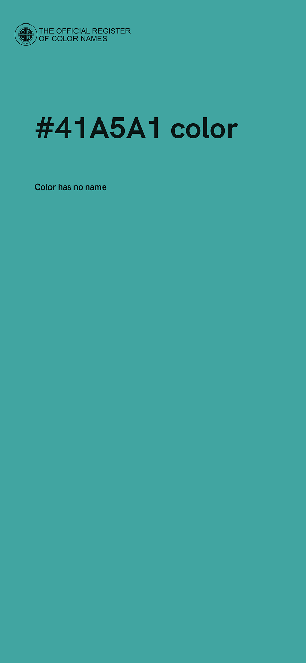 #41A5A1 color image