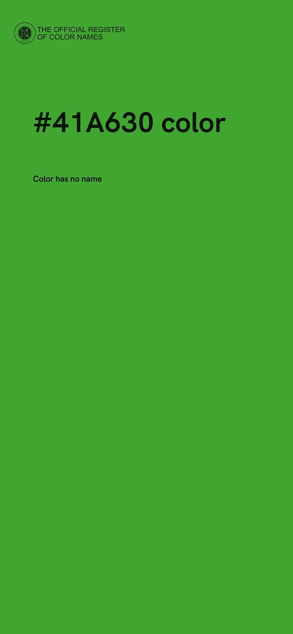 #41A630 color image
