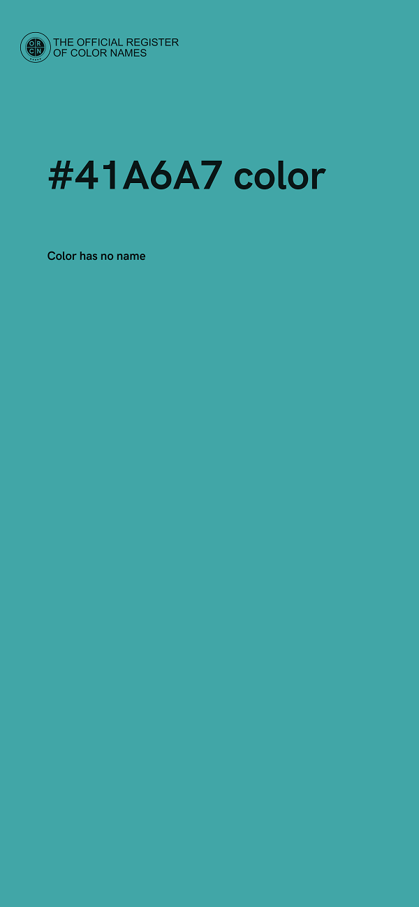 #41A6A7 color image