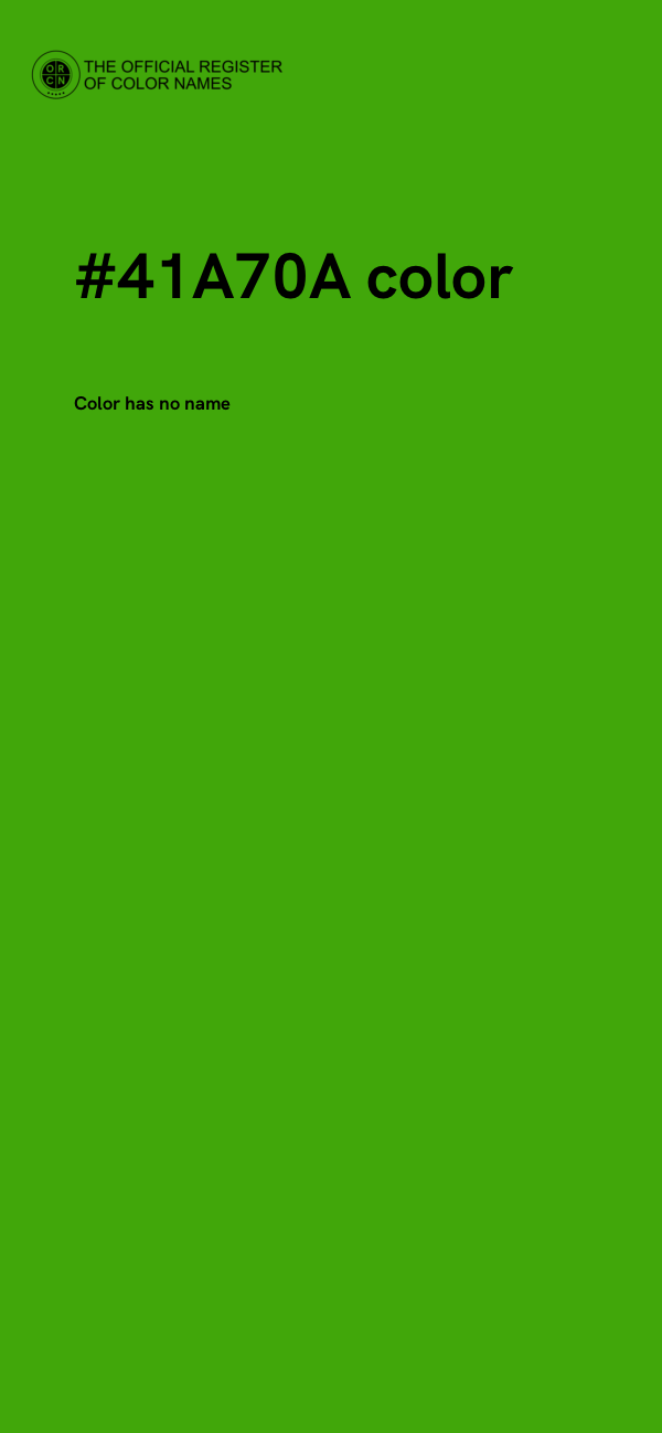 #41A70A color image