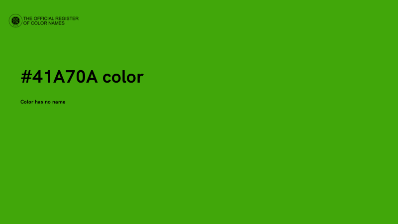 #41A70A color image