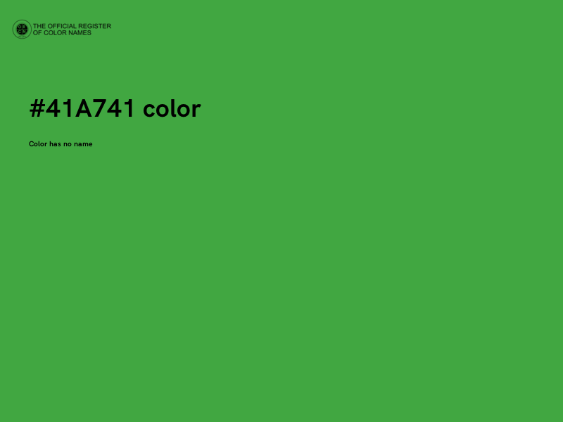 #41A741 color image