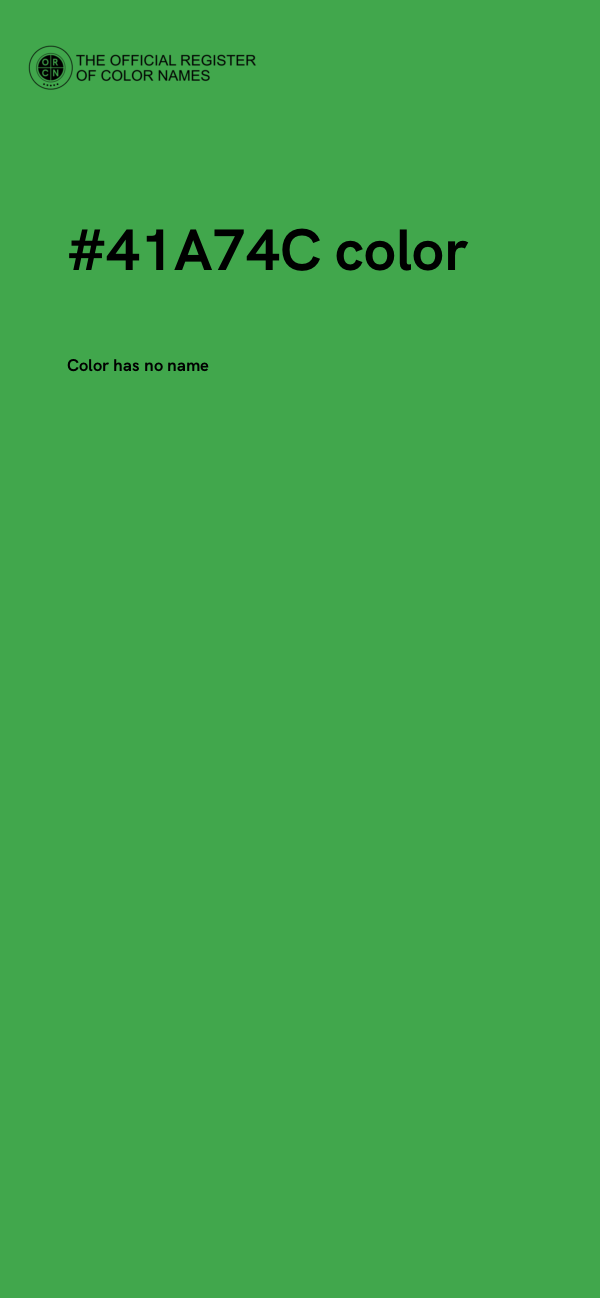 #41A74C color image