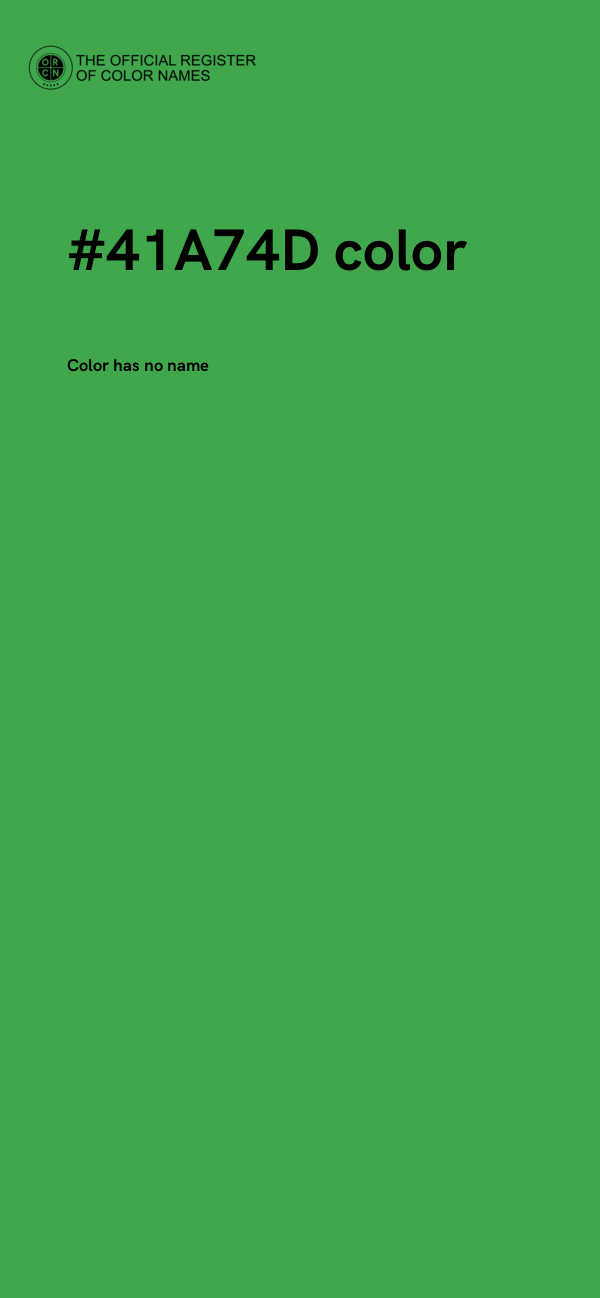 #41A74D color image