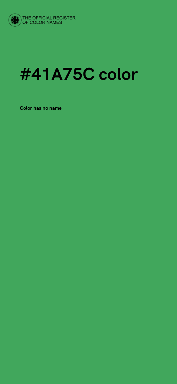 #41A75C color image