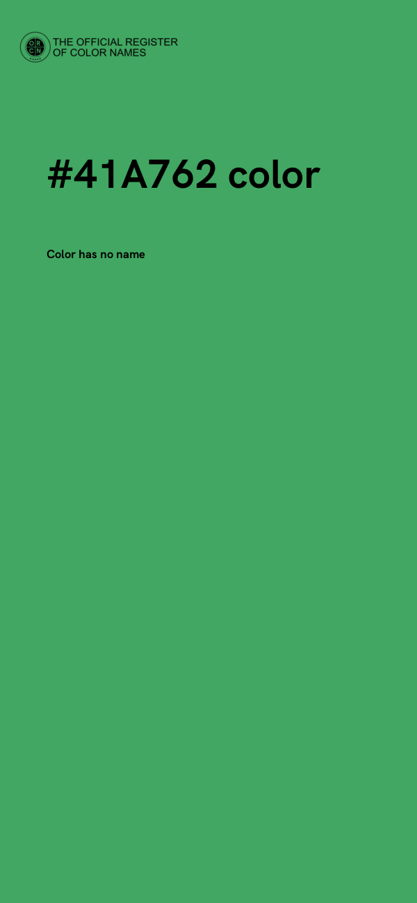 #41A762 color image