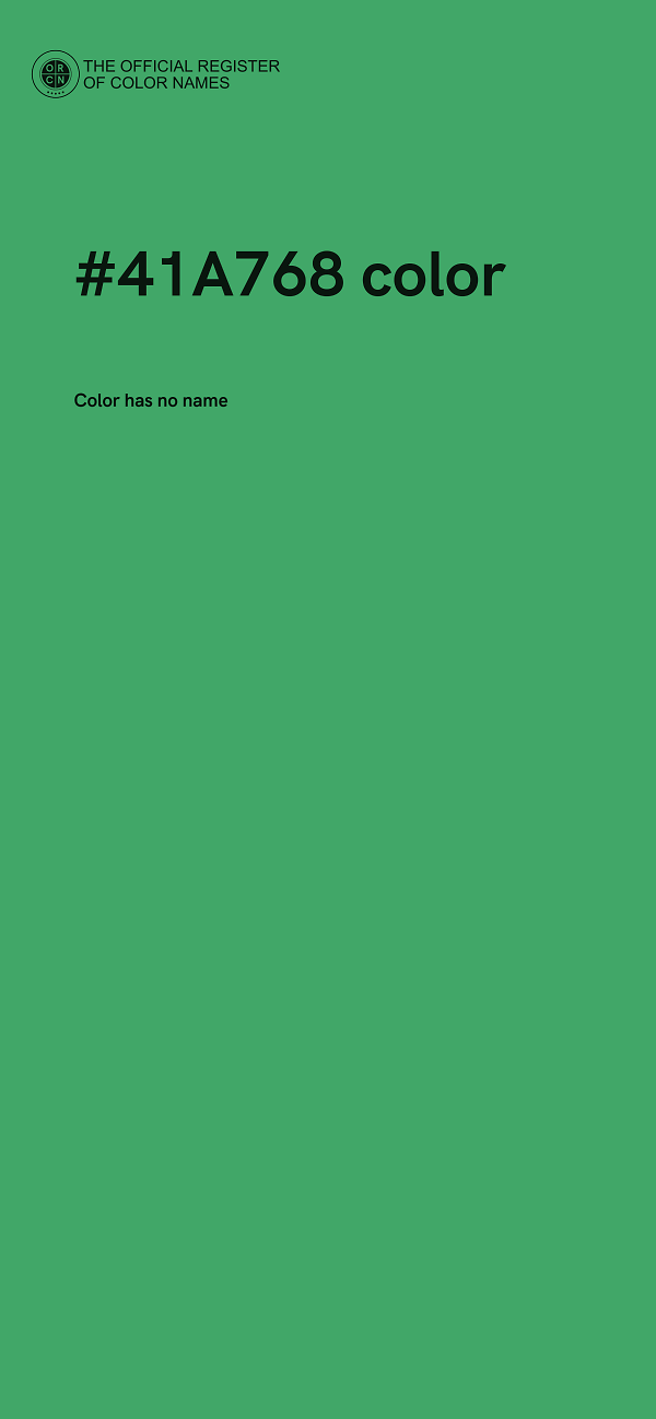 #41A768 color image